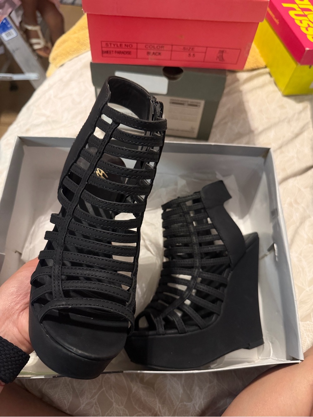 Mossimo Supply Co. Becky Strappy Wedge Sandals - Black